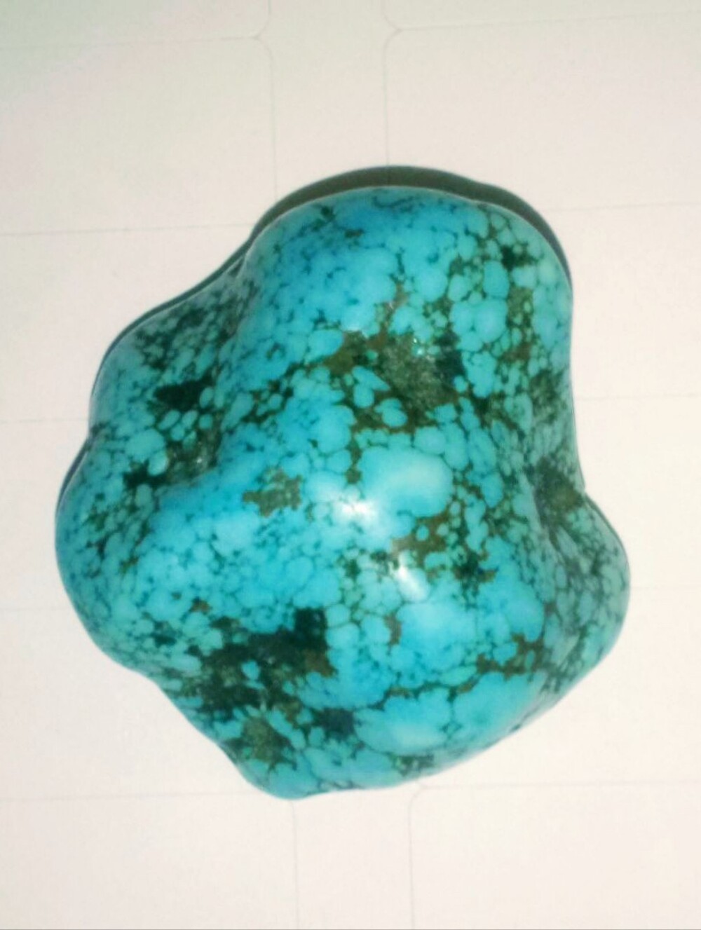 Natural Polished Turquoise Nugget 1.5" - Spiderweb Matrix Crystal Specimen
